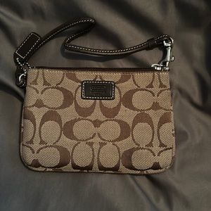 Coach wristlet - brown
